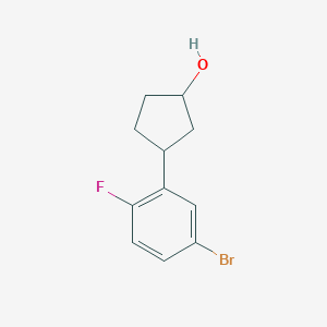 3-(5-Bromo-2-fluorophenyl)cyclopentanol