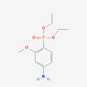 molecular formula C11H18NO4P B13689384 Diethyl (4-amino-2-methoxyphenyl)phosphonate 