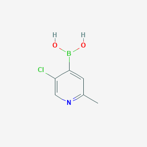 molecular formula C6H7BClNO2 B13689412 5-Chloro-2-methylpyridine-4-boronic acid 