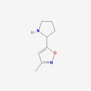 molecular formula C8H12N2O B1368944 3-Methyl-5-pyrrolidin-2-ylisoxazole CAS No. 851434-82-7