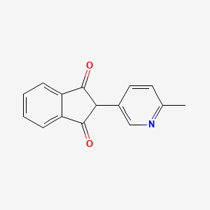 molecular formula C15H11NO2 B13689449 2-(6-Methylpyridin-3-yl)-1H-indene-1,3(2H)-dione 