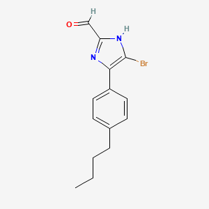 molecular formula C14H15BrN2O B13689452 5-Bromo-4-(4-butylphenyl)imidazole-2-carbaldehyde 