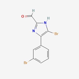 molecular formula C10H6Br2N2O B13689477 5-Bromo-4-(3-bromophenyl)imidazole-2-carbaldehyde 