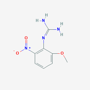 molecular formula C8H10N4O3 B13689497 1-(2-Methoxy-6-nitrophenyl)guanidine 