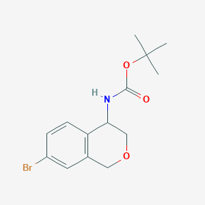 molecular formula C14H18BrNO3 B13689501 7-Bromo-N-Boc-4-aminoisochromane 