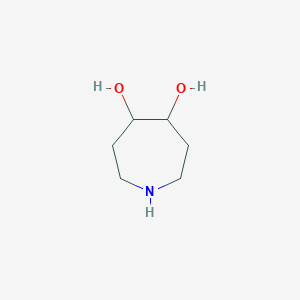 molecular formula C6H13NO2 B13689548 trans-Azepane-4,5-diol 