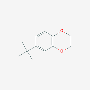 molecular formula C12H16O2 B13689583 1,4-Benzodioxin, 6-(1,1-dimethylethyl)-2,3-dihydro- CAS No. 93591-46-9