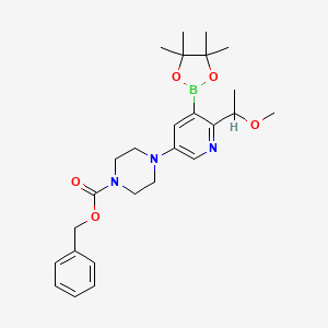 (S)-5-(4-Cbz-1-piperazinyl)-2-(1-methoxyethyl)pyridine-3-boronic Acid Pinacol Ester