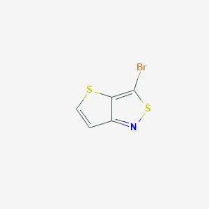 molecular formula C5H2BrNS2 B13689611 3-Bromothieno[3,2-c]isothiazole 