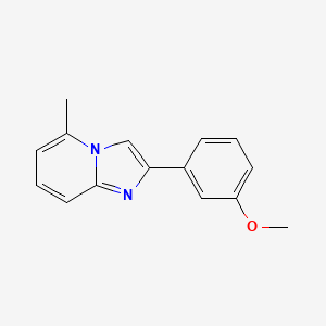 molecular formula C15H14N2O B13689627 2-(3-Methoxyphenyl)-5-methylimidazo[1,2-a]pyridine 