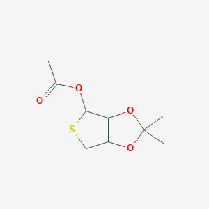 molecular formula C9H14O4S B13689650 2,2-Dimethyltetrahydrothieno[3,4-d][1,3]dioxol-4-yl (3aR,4R,6aS)-Acetate 