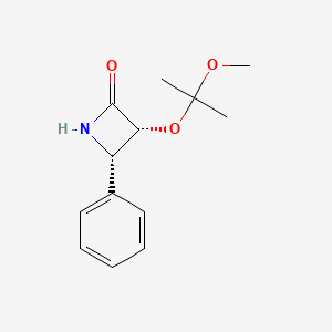molecular formula C13H17NO3 B1368970 (3R,4S)-3-(2-methoxypropan-2-yloxy)-4-phenylazetidin-2-one 