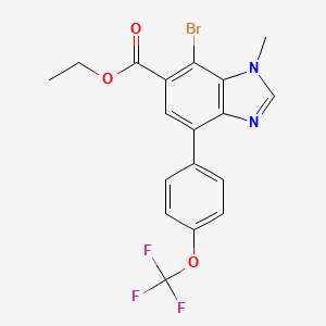 Ethyl 7-Bromo-1-methyl-4-[4-(trifluoromethoxy)phenyl]-1H-benzo[d]imidazole-6-carboxylate