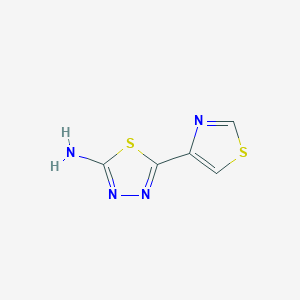 molecular formula C5H4N4S2 B13689712 2-Amino-5-(4-thiazolyl)-1,3,4-thiadiazole 