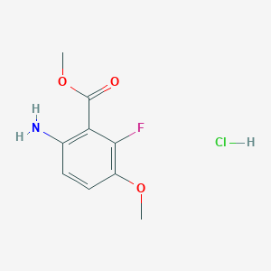 molecular formula C9H11ClFNO3 B13689719 Methyl 6-Amino-2-fluoro-3-methoxybenzoate Hydrochloride 