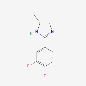 molecular formula C10H8F2N2 B13689784 2-(3,4-difluorophenyl)-5-methyl-1H-imidazole 