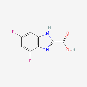 molecular formula C8H4F2N2O2 B13689799 4,6-Difluorobenzimidazole-2-carboxylic Acid 