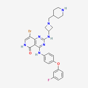 8-Bromo-4-[[4-(3-fluorophenoxy)phenyl]amino]-2-[[1-(4-piperidylmethyl)-3-azetidinyl]amino]pyrido[4,3-d]pyrimidin-5(6H)-one