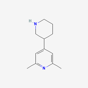 molecular formula C12H18N2 B13689864 2,6-Dimethyl-4-(3-piperidyl)pyridine 