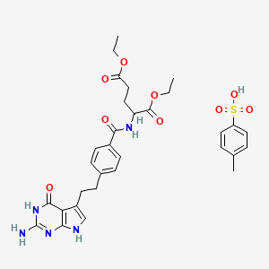 Diethyl (S)-2-[4-[2-(2-Amino-4-oxo-4,7-dihydro-3H-pyrrolo[2,3-d]pyrimidin-5-yl)ethyl]benzamido]pentanedioate Tosylate