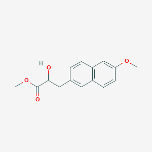 molecular formula C15H16O4 B13689938 Methyl 2-Hydroxy-3-(6-methoxy-2-naphthyl)propanoate 