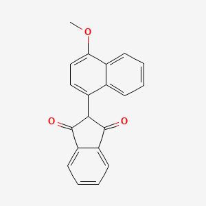 molecular formula C20H14O3 B13689971 2-(4-Methoxynaphthalen-1-yl)-1H-indene-1,3(2H)-dione 