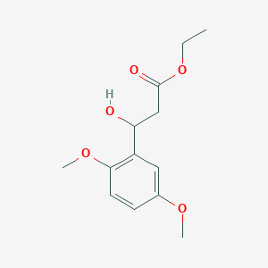 molecular formula C13H18O5 B13689990 Ethyl 3-(2,5-dimethoxyphenyl)-3-hydroxypropanoate 