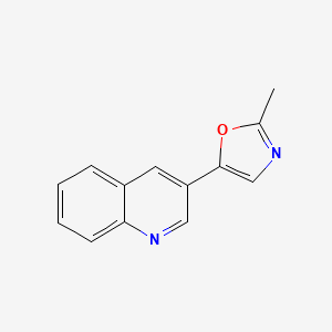 molecular formula C13H10N2O B13690000 2-Methyl-5-(3-quinolyl)oxazole 