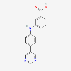 molecular formula C17H13N3O2 B13690019 3-[[4-(5-Pyrimidinyl)phenyl]amino]benzoic Acid 