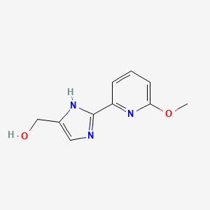 molecular formula C10H11N3O2 B13690027 2-(6-Methoxy-2-pyridyl)imidazole-5-methanol 