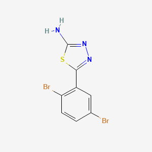 molecular formula C8H5Br2N3S B13690028 2-Amino-5-(2,5-dibromophenyl)-1,3,4-thiadiazole 