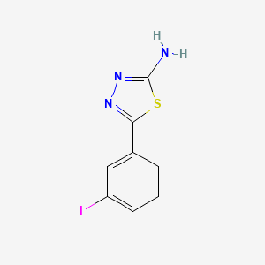 molecular formula C8H6IN3S B13690059 5-(3-Iodophenyl)-1,3,4-thiadiazol-2-amine 