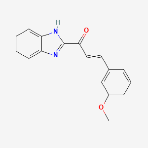 molecular formula C17H14N2O2 B13690079 (E)-1-(2-Benzimidazolyl)-3-(3-methoxyphenyl)-2-propen-1-one 