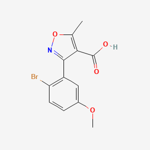 3-(2-Bromo-5-methoxyphenyl)-5-methylisoxazole-4-carboxylic acid