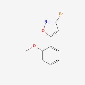 molecular formula C10H8BrNO2 B13690125 3-Bromo-5-(2-methoxyphenyl)isoxazole 