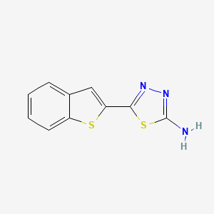 molecular formula C10H7N3S2 B13690133 2-Amino-5-(2-benzothienyl)-1,3,4-thiadiazole 