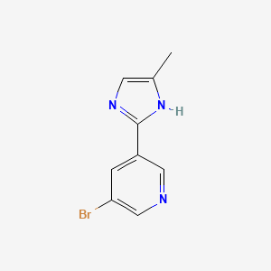 molecular formula C9H8BrN3 B13690134 3-Bromo-5-(5-methyl-2-imidazolyl)pyridine 