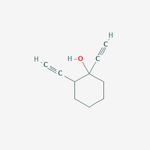 molecular formula C10H12O B13690154 1,2-Diethynylcyclohexanol 