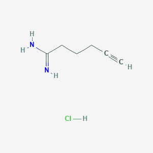 molecular formula C6H11ClN2 B13690162 5-Hexynimidamide Hydrochloride 