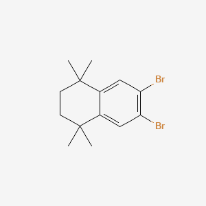 molecular formula C14H18Br2 B13690180 6,7-Dibromo-1,1,4,4-tetramethyl-1,2,3,4-tetrahydronaphthalene CAS No. 184885-74-3