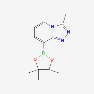 molecular formula C13H18BN3O2 B13690193 3-Methyl-8-(4,4,5,5-tetramethyl-1,3,2-dioxaborolan-2-YL)-[1,2,4]triazolo[4,3-A]pyridine 