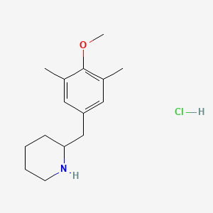 molecular formula C15H24ClNO B1369022 2-(4-Methoxy-3,5-dimethyl-benzyl)-piperidine hydrochloride CAS No. 1172932-95-4