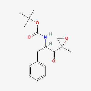 molecular formula C17H23NO4 B13690225 (S)-2-(Boc-amino)-1-[(R)-2-methyloxiran-2-yl]-3-phenyl-1-propanone 