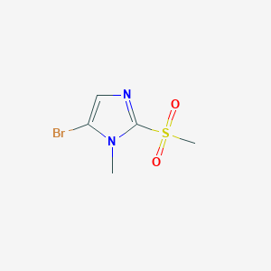 molecular formula C5H7BrN2O2S B13690275 5-Bromo-1-methyl-2-(methylsulfonyl)imidazole 