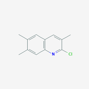 molecular formula C12H12ClN B1369028 2-Chloro-3,6,7-trimethylquinoline CAS No. 948290-47-9