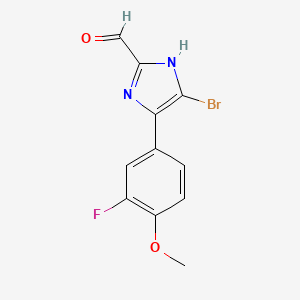 5-Bromo-4-(3-fluoro-4-methoxyphenyl)imidazole-2-carbaldehyde