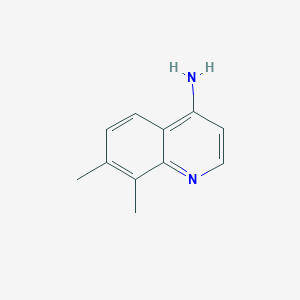 molecular formula C11H12N2 B1369033 7,8-二甲基喹啉-4-胺 CAS No. 948293-29-6