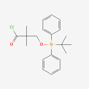 molecular formula C21H27ClO2Si B13690340 3-((tert-Butyldiphenylsilyl)oxy)-2,2-dimethylpropanoyl chloride 