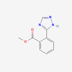 molecular formula C10H9N3O2 B13690344 methyl 2-(1H-1,2,4-triazol-5-yl)benzoate 