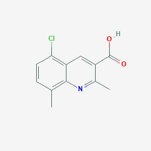 molecular formula C12H10ClNO2 B1369035 5-氯-2,8-二甲基喹啉-3-羧酸 CAS No. 948294-07-3